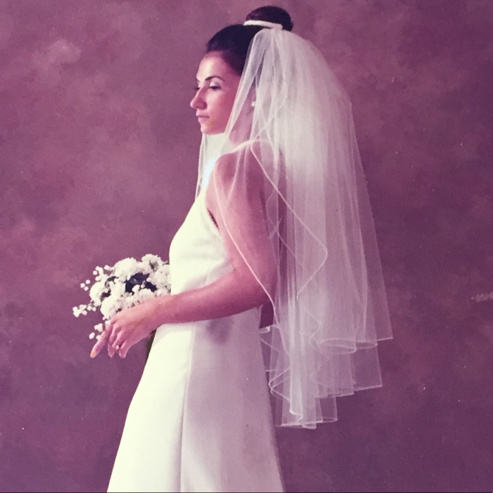 Eloquent Vintage Custom Made Bridal Gown and Veil.